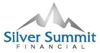 A silver mountain logo with the words " river summit financial ".